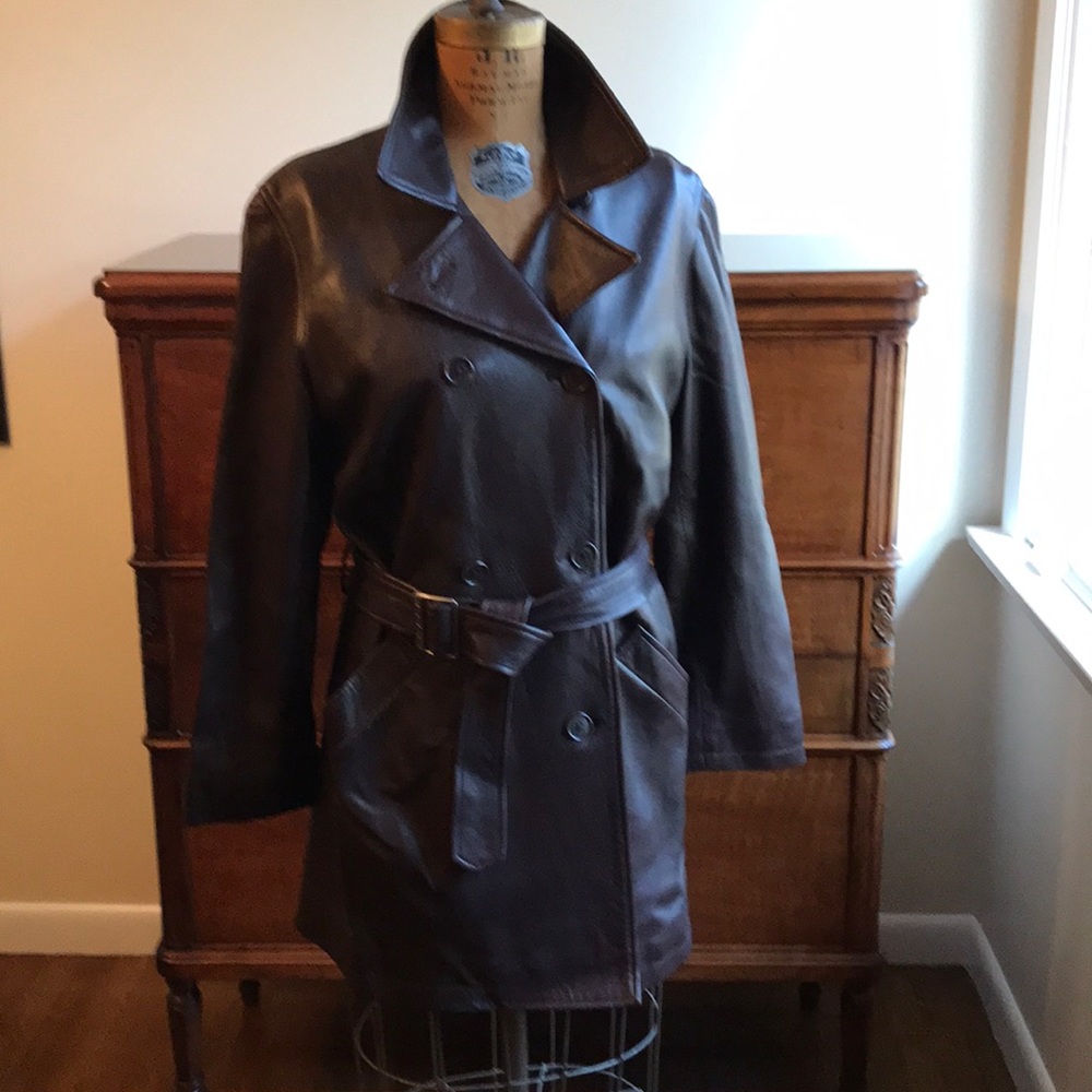 Coach Leather Coat